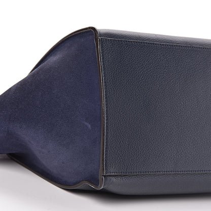 Celine Drummed Calfskin Suede Medium Trapeze Navy 6 of 17