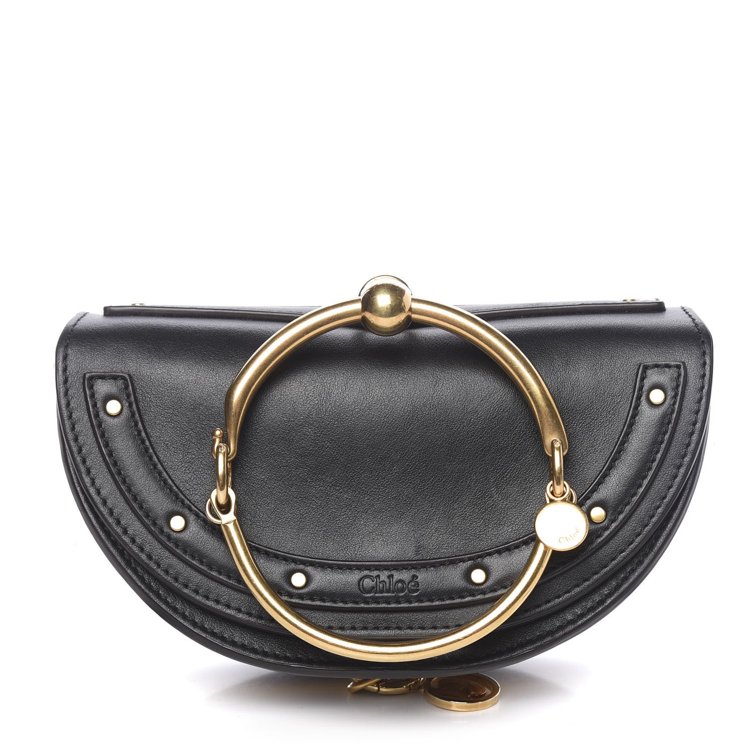 Chloe Calfskin Small Nile Bracelet Minaudiere Bag Black 1 of 9