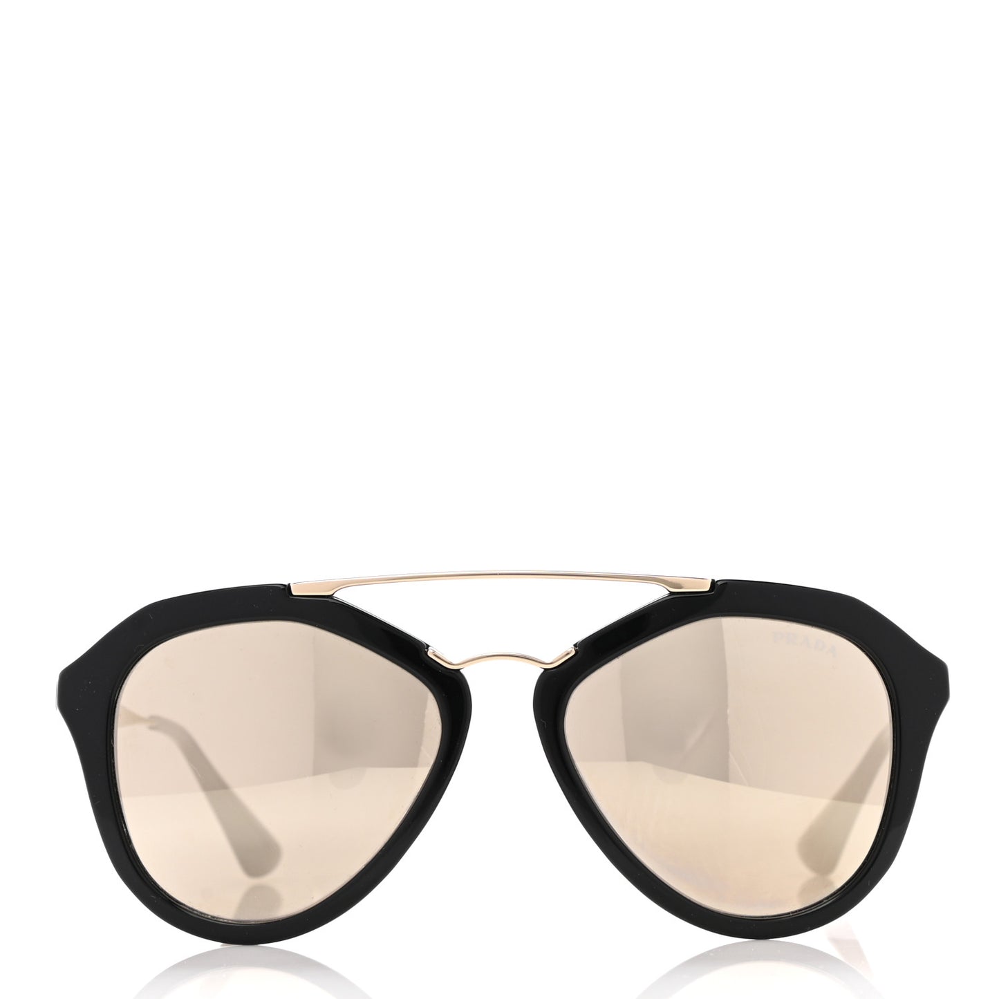 Acetate Metal Cinema Sunglasses SPR 12Q Black