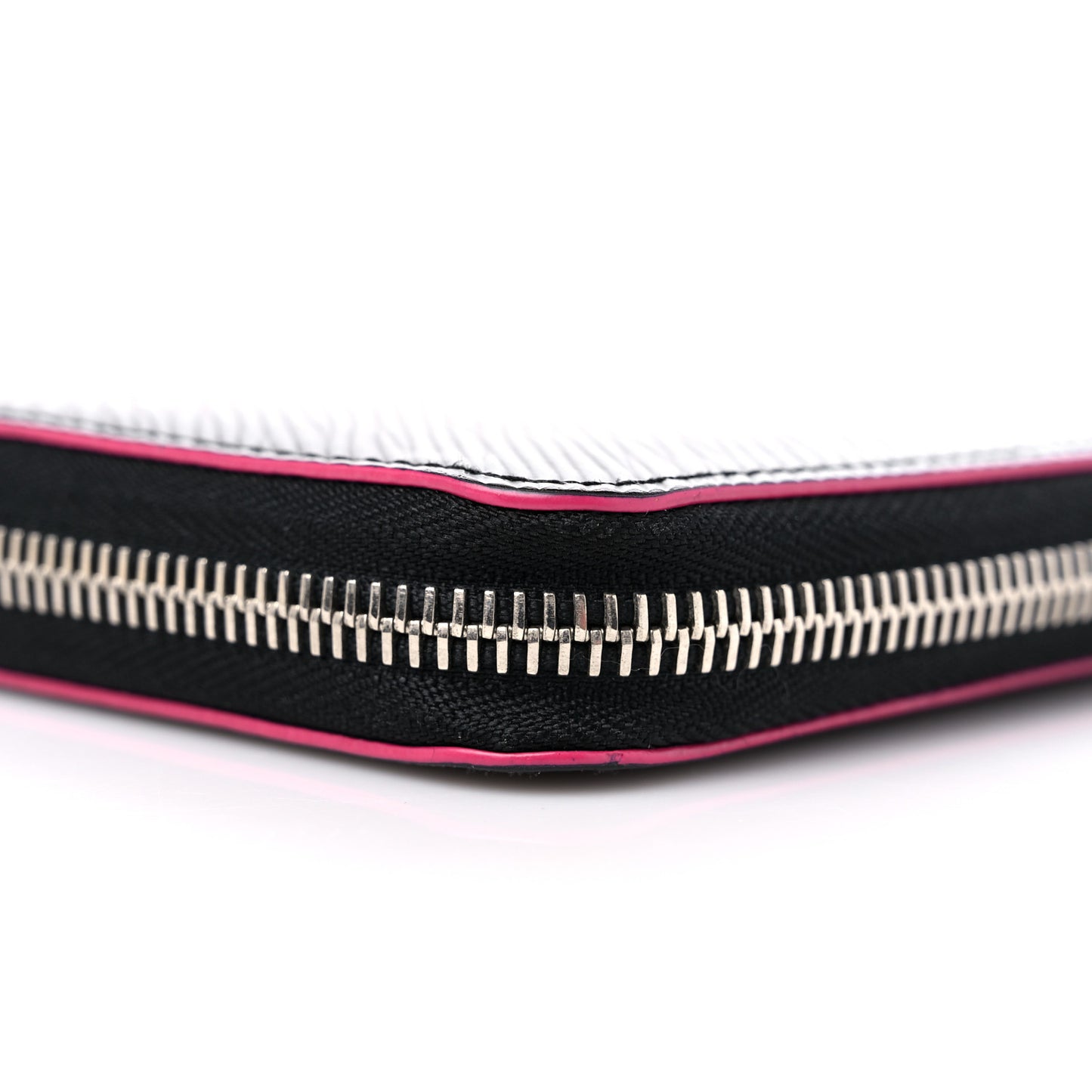 Epi Zippy Wallet Black Hot Pink