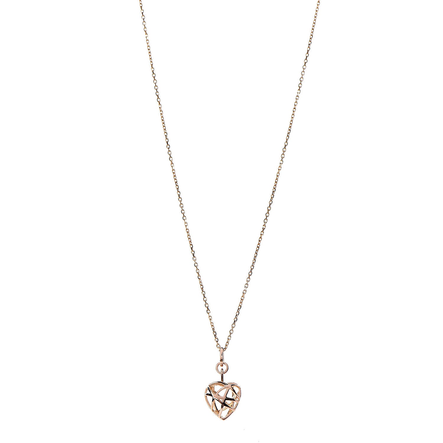 Chopard 18K Rose Gold Heart Pendant Necklace 1 of 9