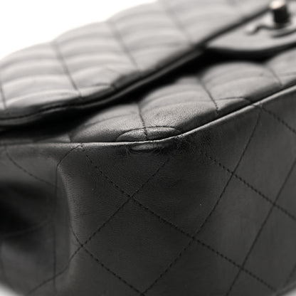 Chanel Lambskin Quilted Jumbo Double Flap So Black 12 of 14
