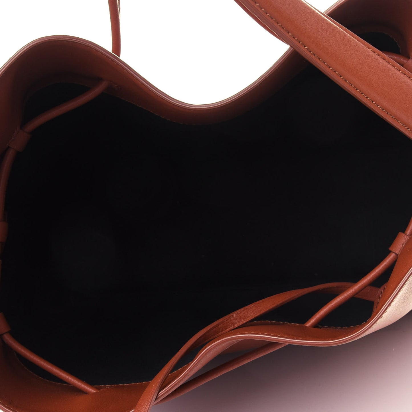 Smooth Calfskin Large Soleil Bucket Bag Cognac