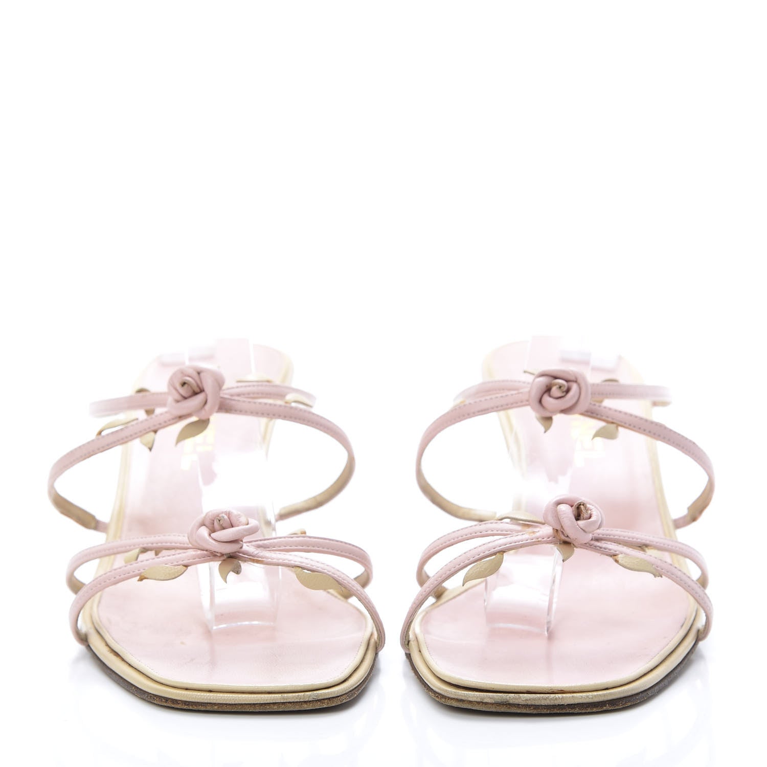 Chanel Lambskin Camellia Sandals 39.5 Pink 2 of 18