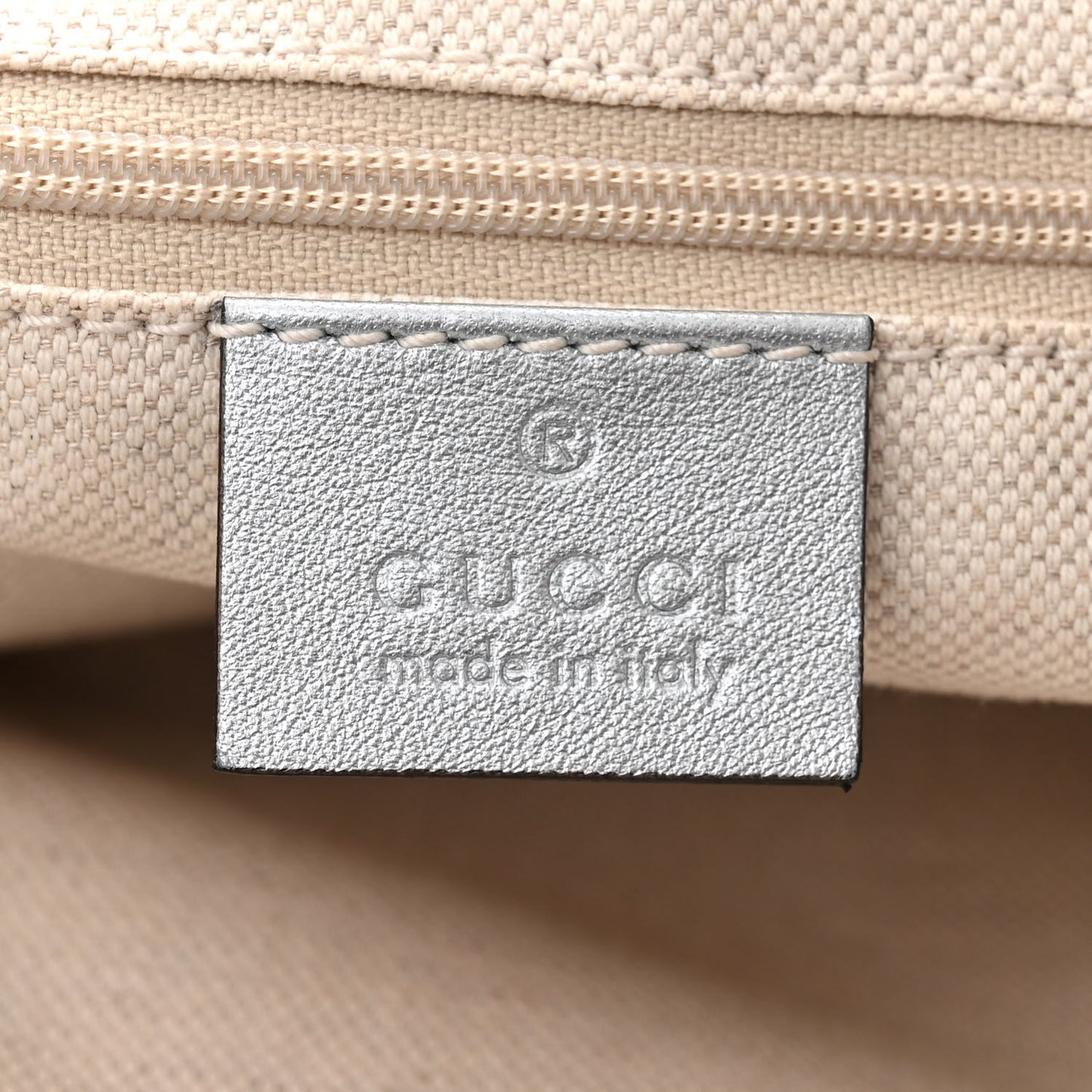 Guccissima Medium Sukey Tote Silver