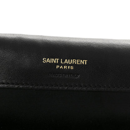 Saint Laurent Lambskin Chevron Quilted Large Loulou Black 7 of 11
