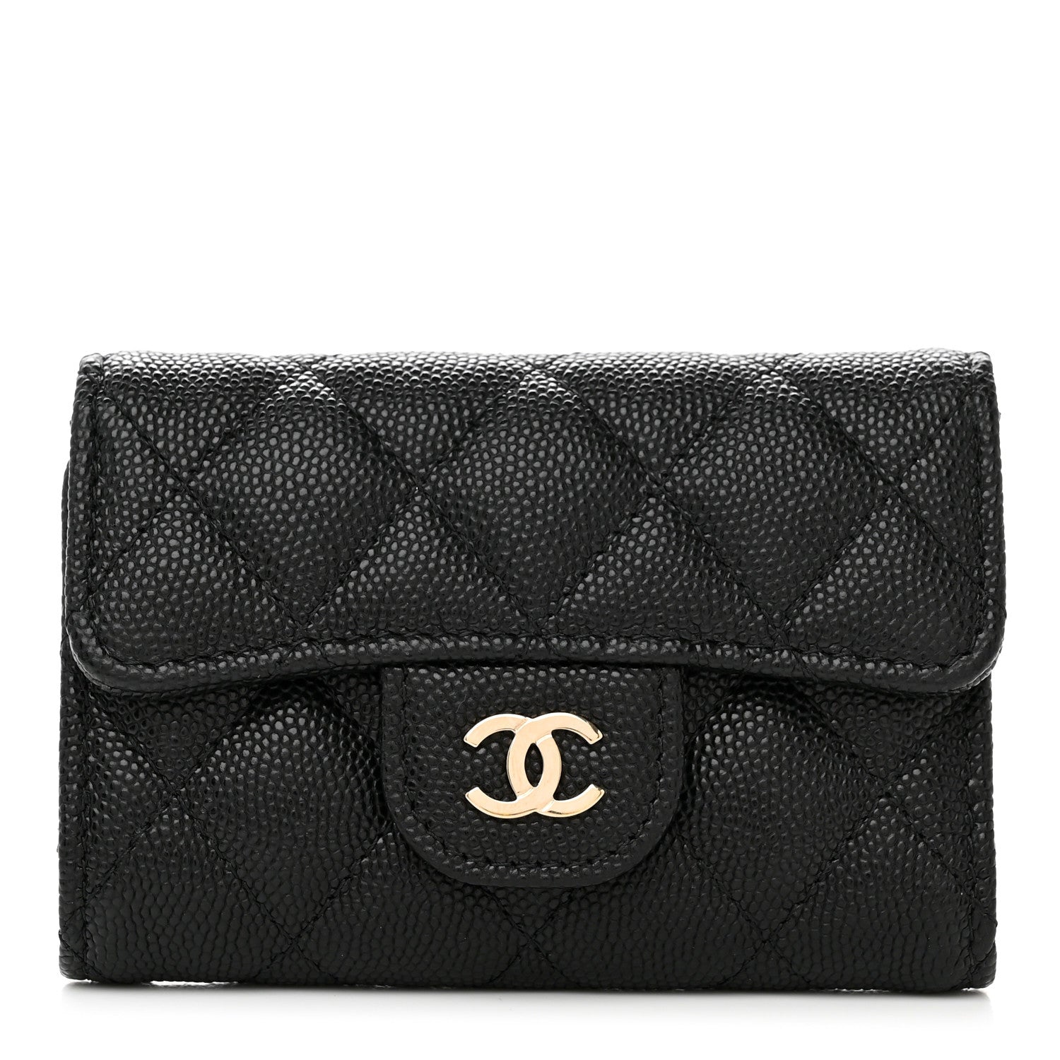 Chanel Caviar Quilted Classic 4 Key Holder Wallet Black 1 of 9