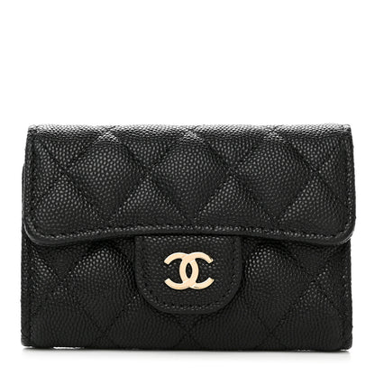 Chanel Caviar Quilted Classic 4 Key Holder Wallet Black 1 of 9