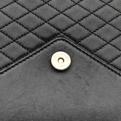 Saint Laurent Lambskin Quilted Monogram Gaby Chain Bag Black 12 of 17