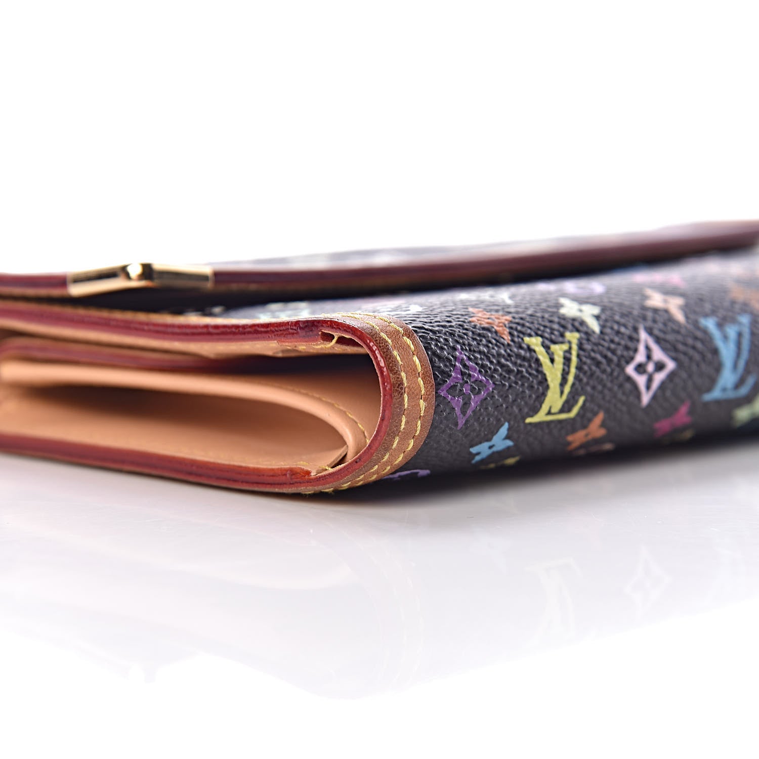 Louis Vuitton Monogram Multicolor Porte Tresor International Wallet Black 8 of 12
