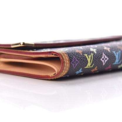 Louis Vuitton Monogram Multicolor Porte Tresor International Wallet Black 8 of 12