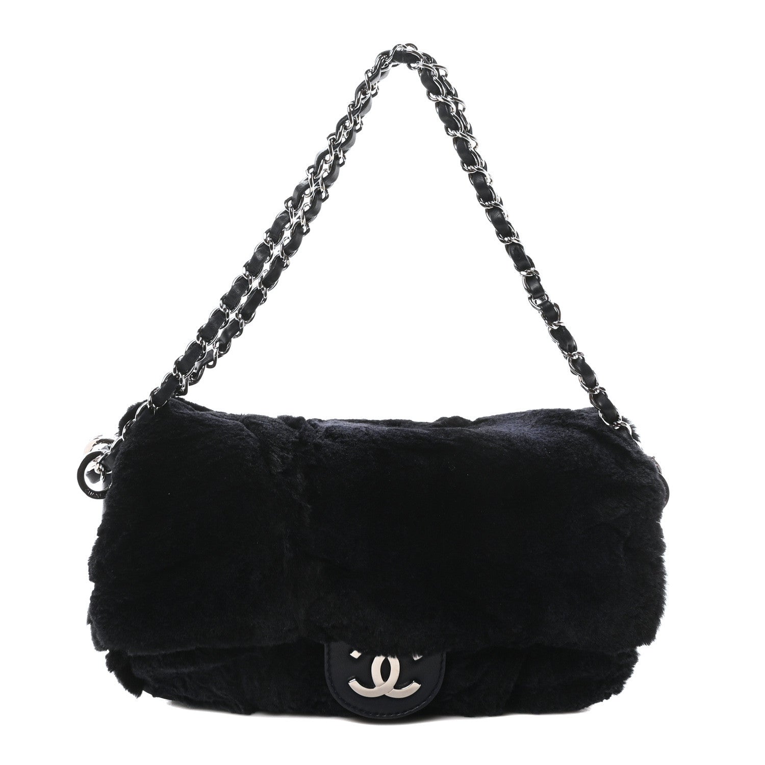 Chanel Lapin Rabbit Fur Flap Blue 1 of 10
