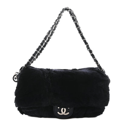 Chanel Lapin Rabbit Fur Flap Blue 1 of 10