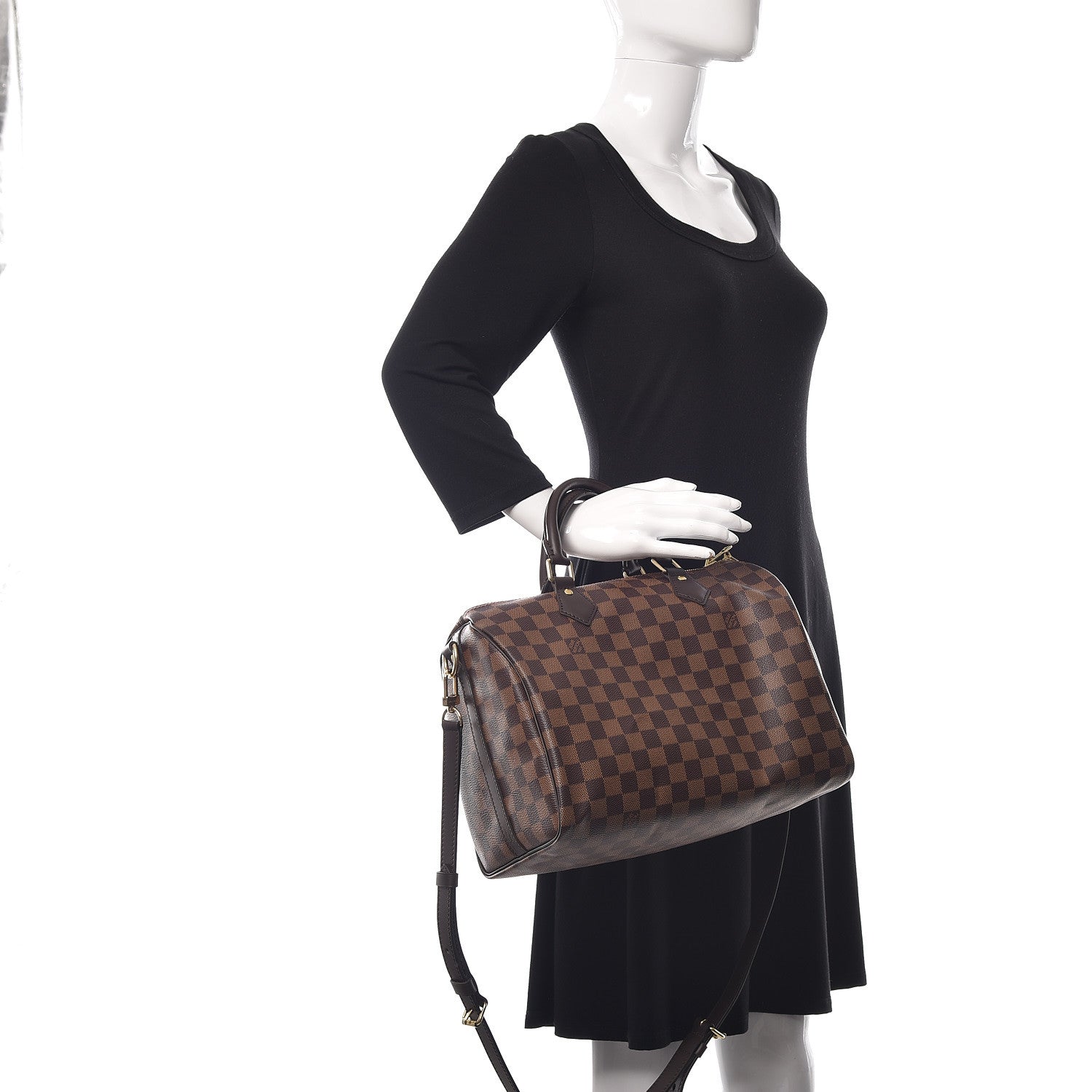 Louis Vuitton Damier Ebene Speedy Bandouliere 30 2 of 11