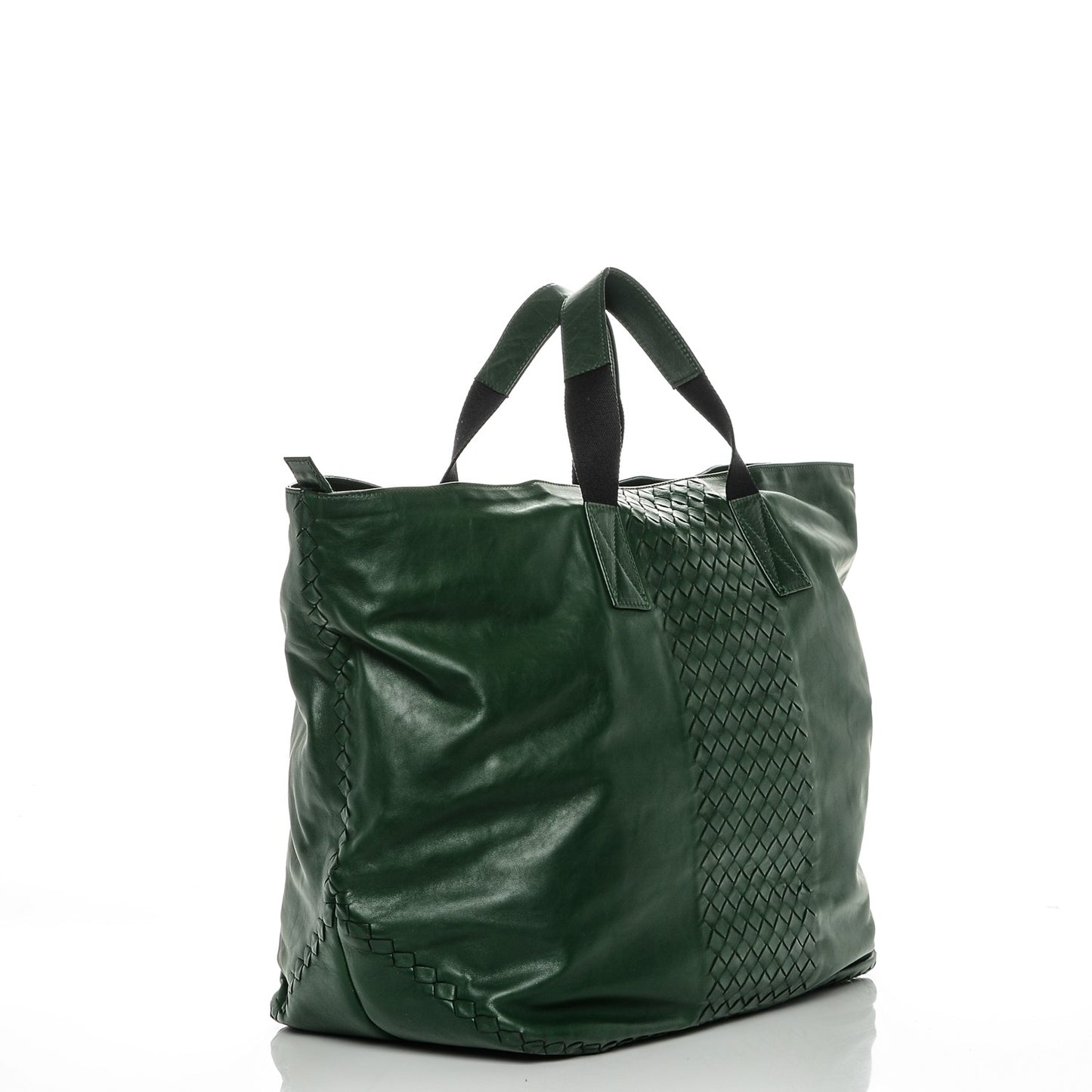 Soft Calf Intrecciato Tote Green