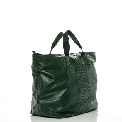 Bottega Veneta Soft Calf Intrecciato Tote Green 3 of 6