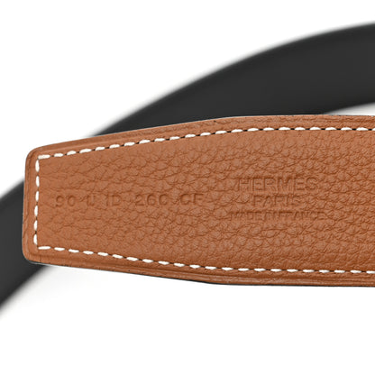 Hermes Box Togo 32mm Belt Strap 90 Black Gold 3 of 5