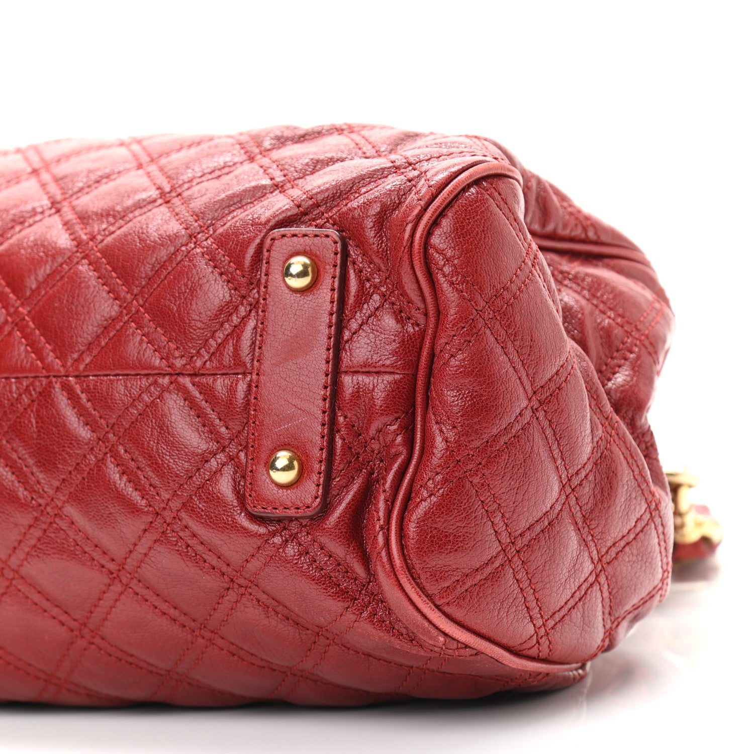 Marc Jacobs Calfskin Quilted Leather Stam Bag Red 8 of 8