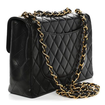 Chanel Lambskin Quilted Jumbo Single Flap Black 3 of 11