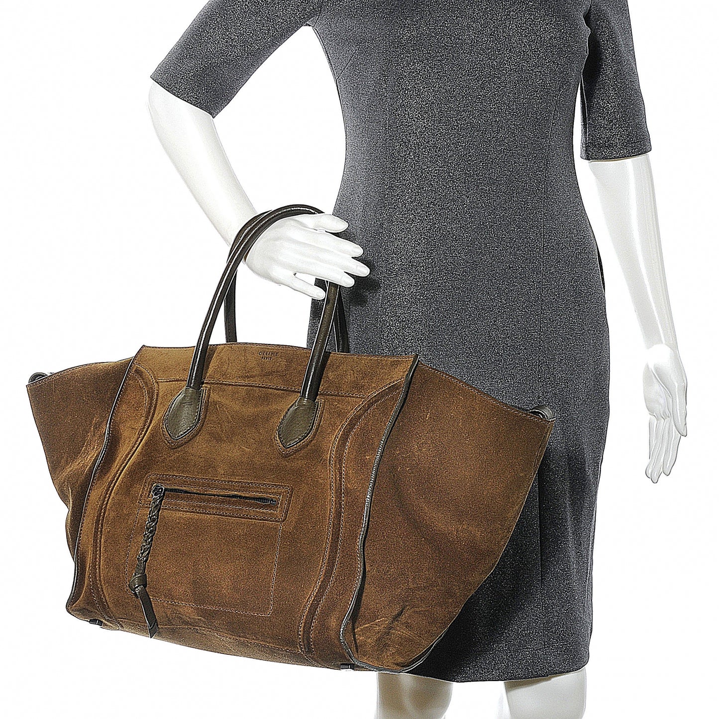 Suede Large Phantom Luggage Olive