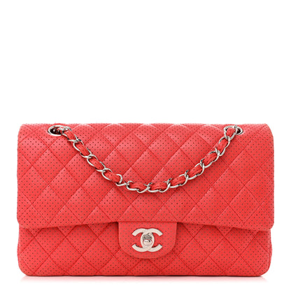 Chanel Lambskin Perforated Medium Double Flap Red 1 of 13