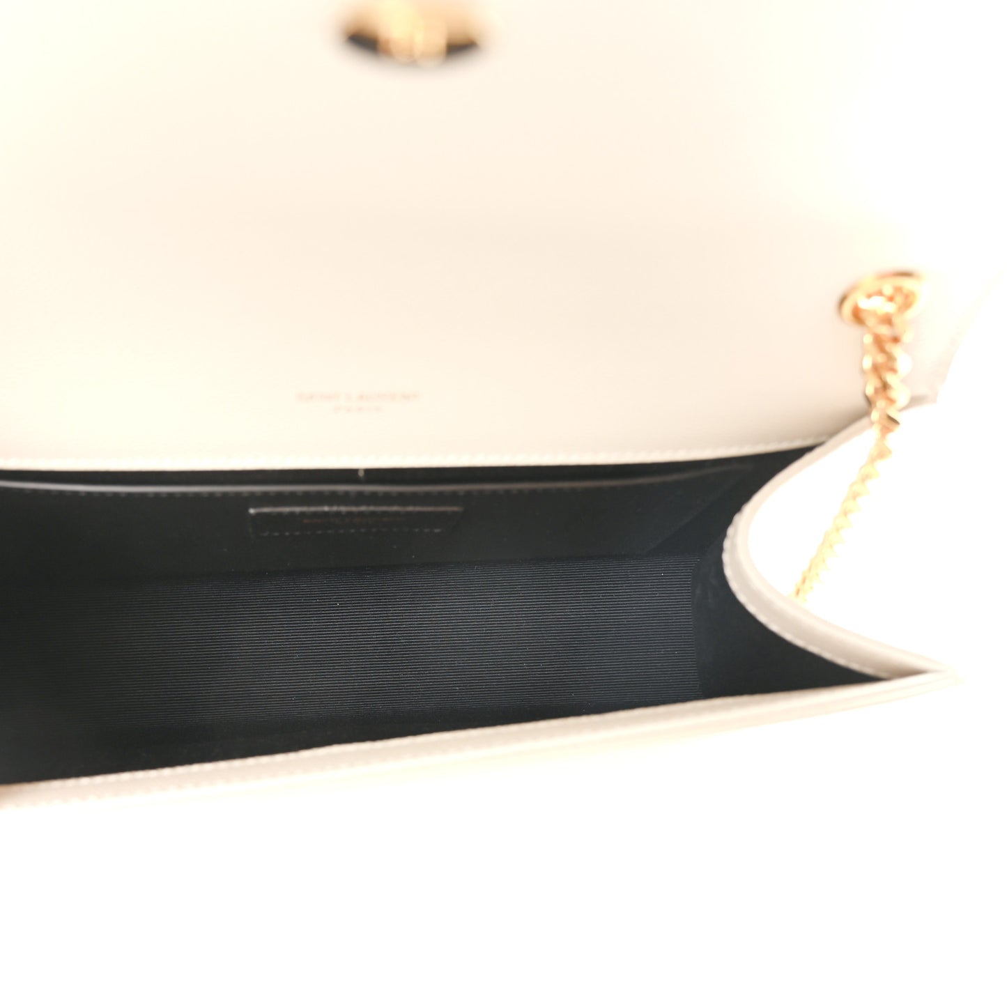 Grain De Poudre Medium Classic Monogram Kate Satchel Crema Soft