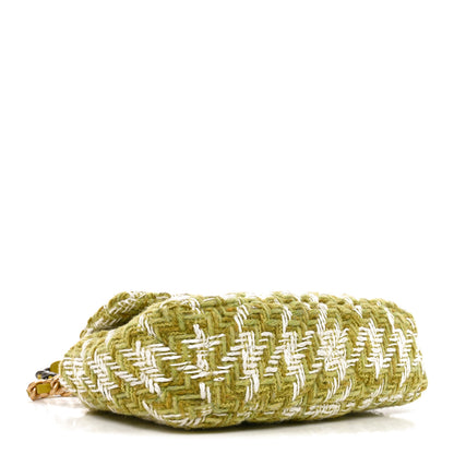 Chanel Tweed Quilted Medium Chanel 19 Flap Green 3 of 9