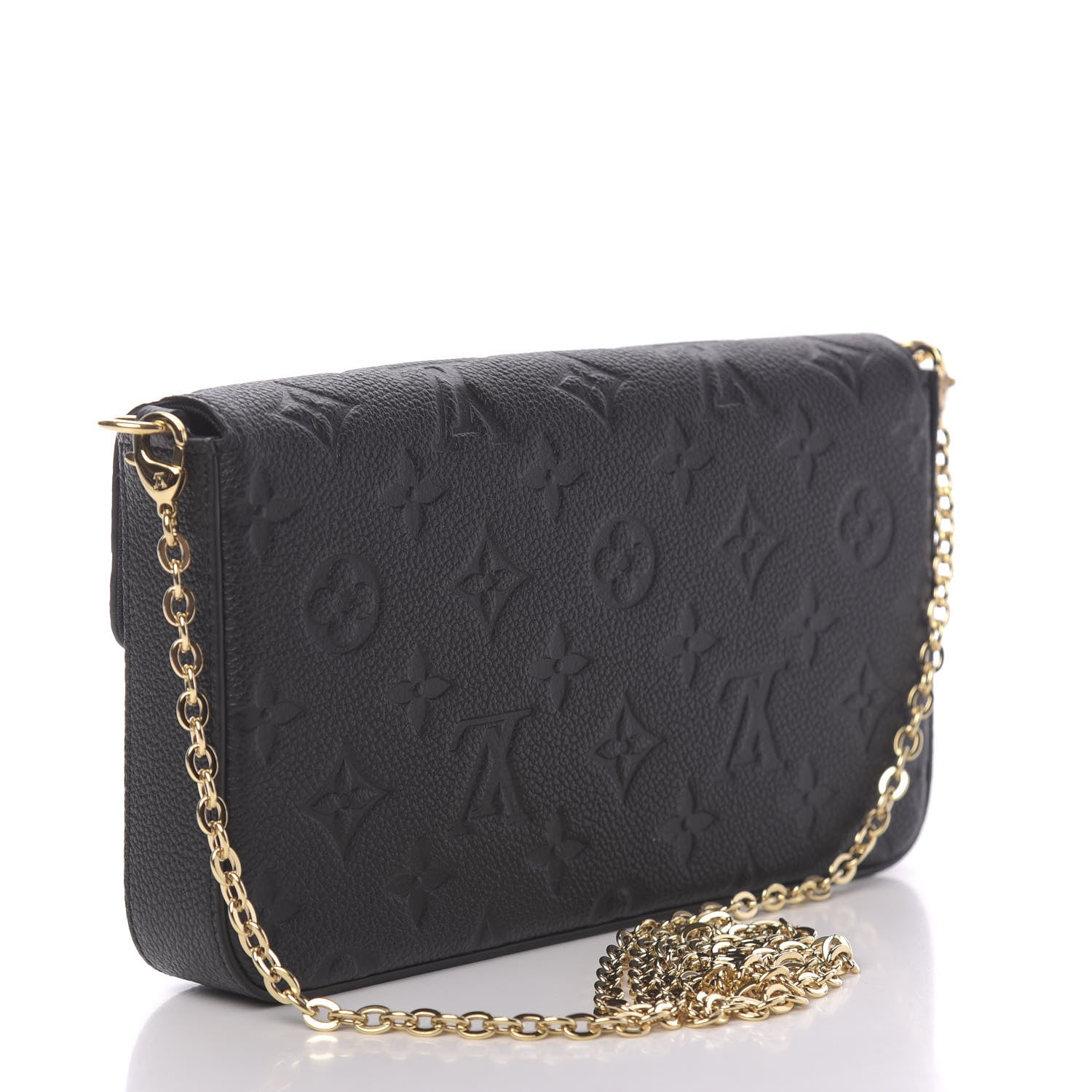 Louis Vuitton Empreinte Pochette Felicie Chain Wallet Black 4 of 10