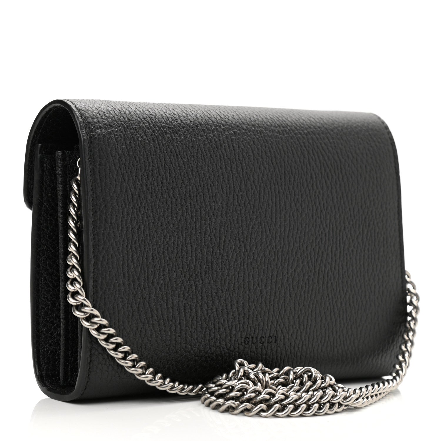 Gucci Calfskin Mini Dionysus Chain Wallet Black 2 of 10