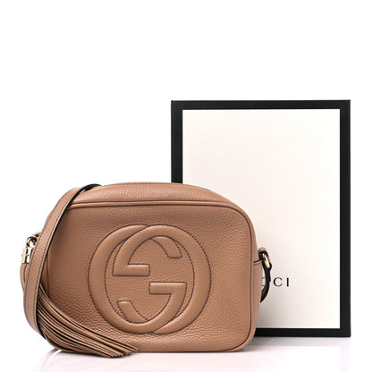 Gucci Pebbled Calfskin Small Soho Disco Bag Camelia 16 of 16