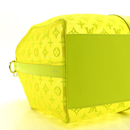 Louis Vuitton Monogram Fluo See Through Keepall Bandouliere 50 Yellow 7 of 10