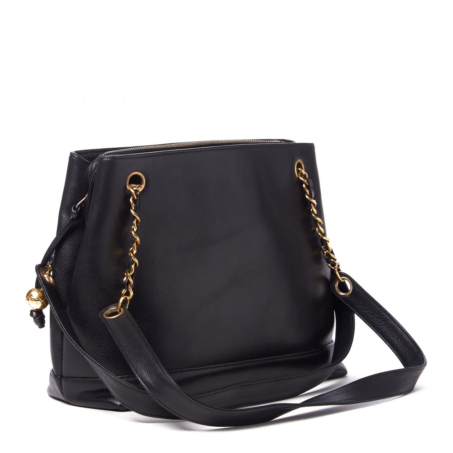 Caviar CC Shoulder Bag Black