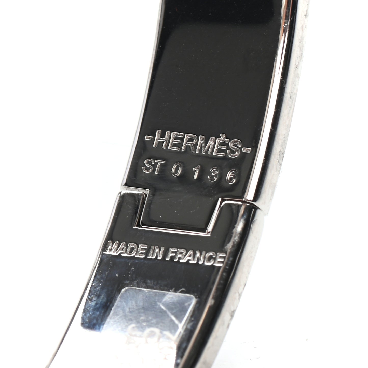 Enamel Narrow Clic Clac H Bracelet GM Jaune Madras