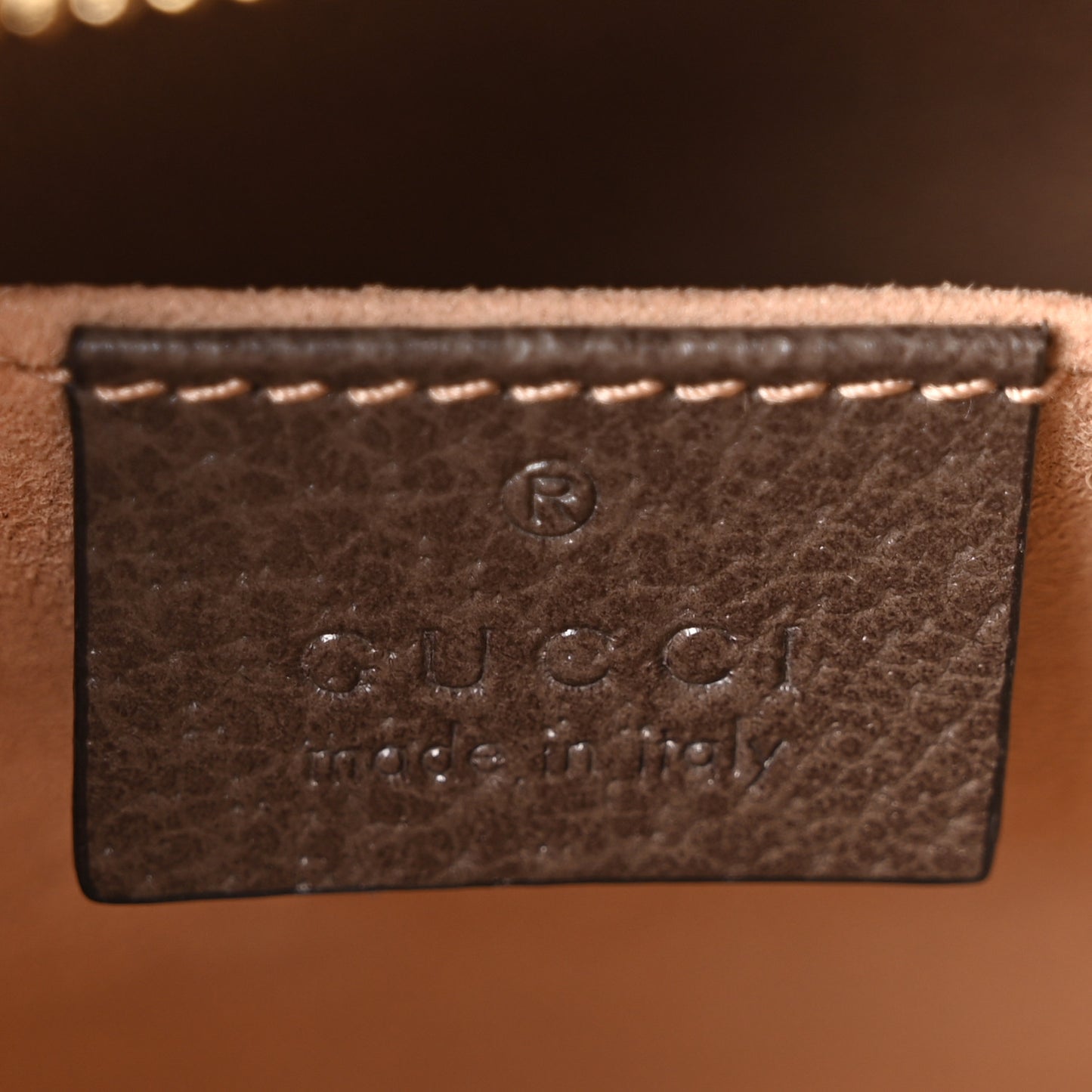 GG Supreme Monogram Mini Ophidia Top Handle Shoulder Bag Brown