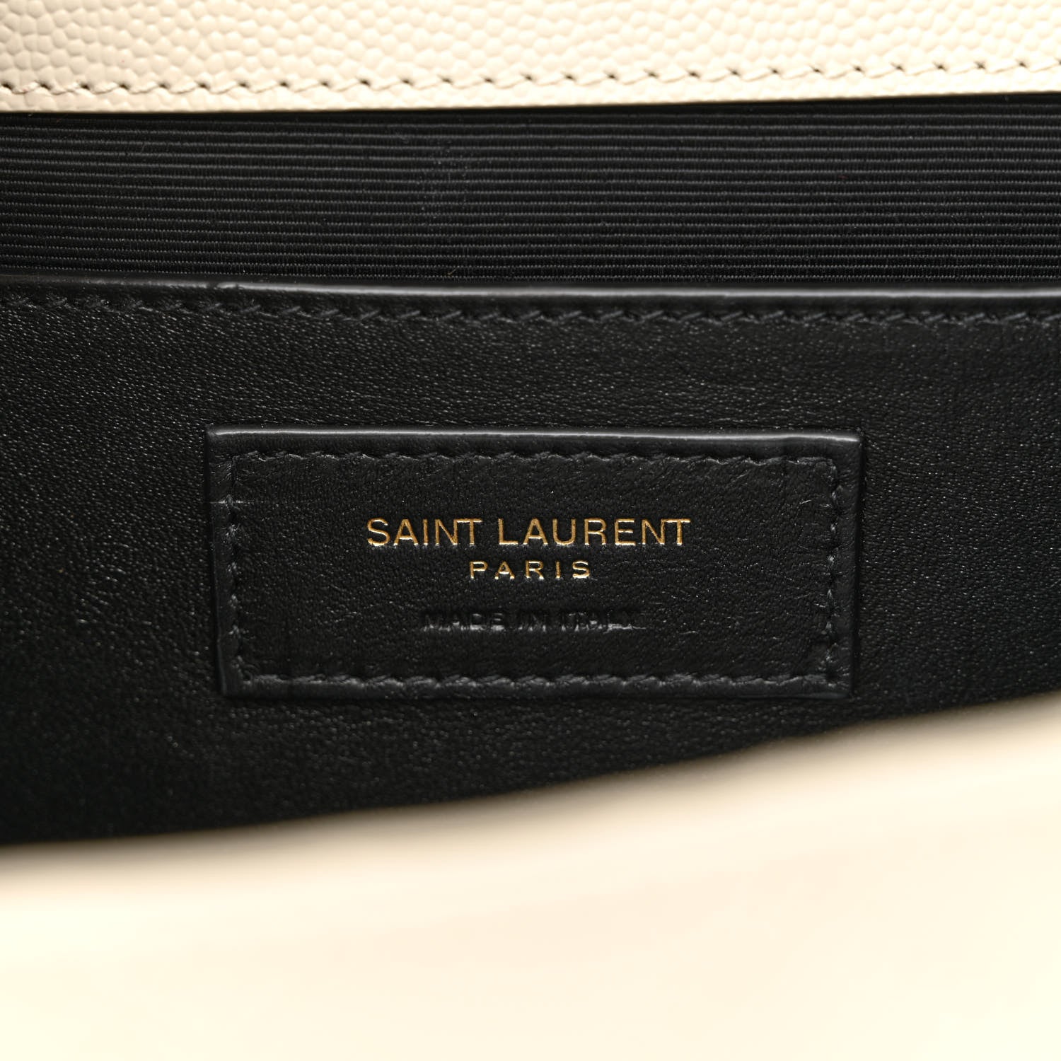 Saint Laurent Grain De Poudre Textured Mixed Matelasse Medium Triquilt Monogram Satchel White 6 of 11