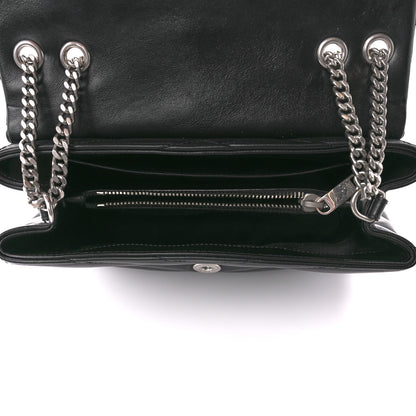 Saint Laurent Calfskin Y Quilted Monogram Small Loulou Chain Satchel Black 5 of 13