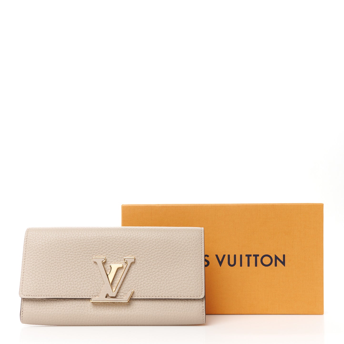 Taurillon Capucines Wallet Galet