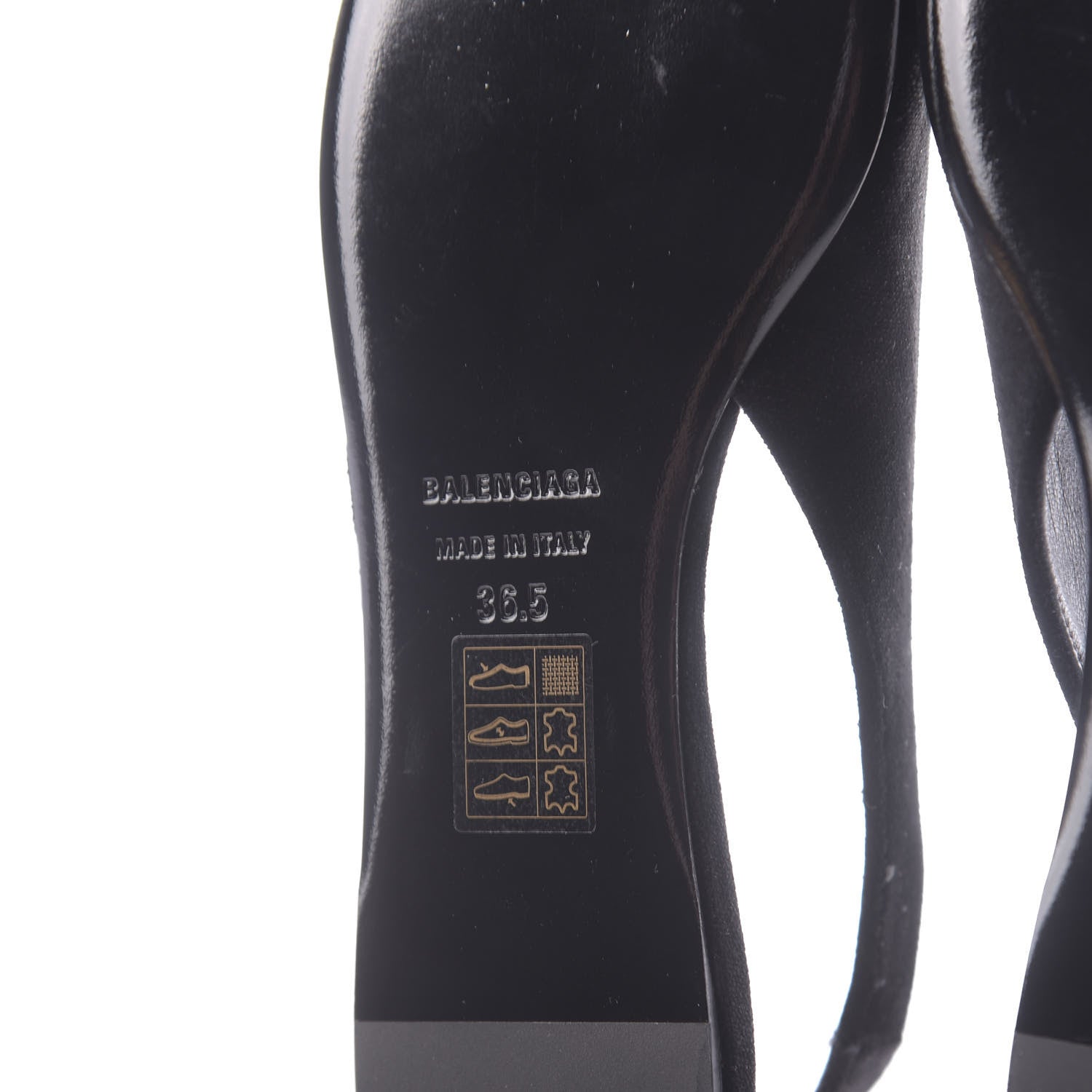 Balenciaga Velvet BB Knife Pointy Toe Slingback Flats 36.5 Black 9 of 11