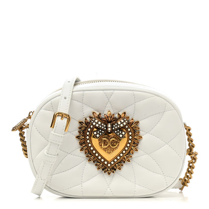 Dolce & Gabbana Smooth Calfskin Mini Devotion Camera Bag White 1 of 9