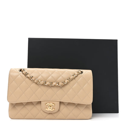Chanel Caviar Quilted Medium Double Flap Beige 11 of 11