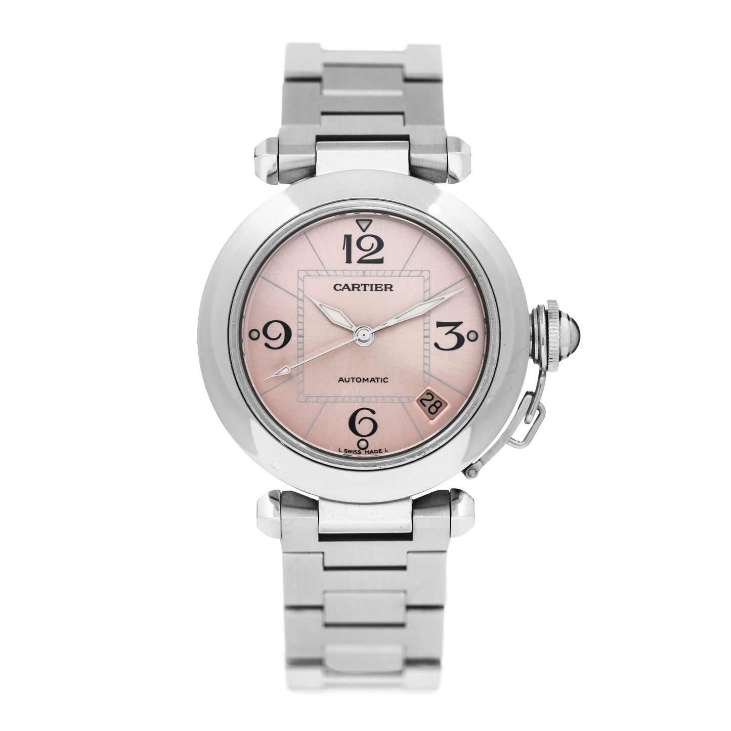 Stainless Steel 35mm Pasha C Automatic Watch Pink