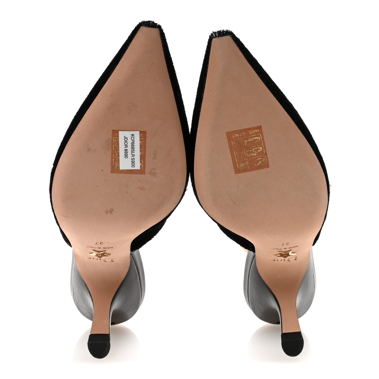 Shiny Velvet Ribbon J Adior Slingback 65mm Pumps 37 Black