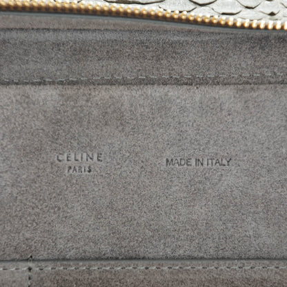 Celine Python Calfskin Medium Trapeze Grey 6 of 7