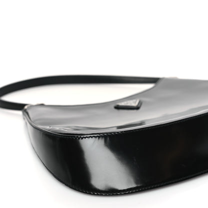Prada Spazzolato Cleo Shoulder Bag Black 7 of 8