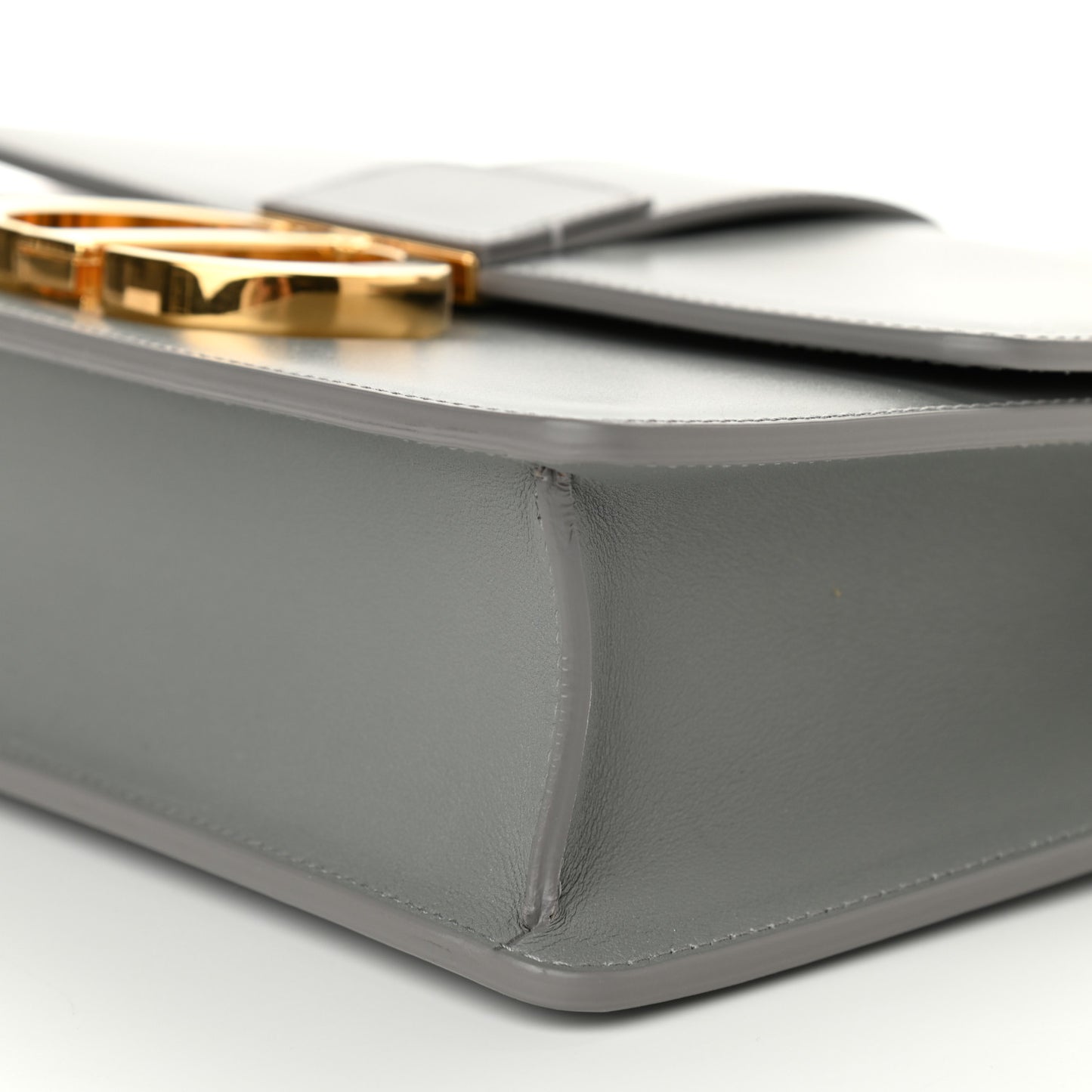 Smooth Calfskin 30 Montaigne Flap Bag Gray