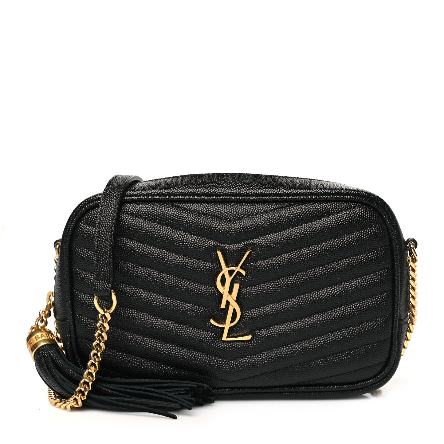 Grain De Poudre Matelasse Monogram Mini Lou Camera Bag Black
