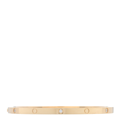 Cartier 18K Yellow Gold 6 Diamond Small LOVE Bracelet 17 2 of 7