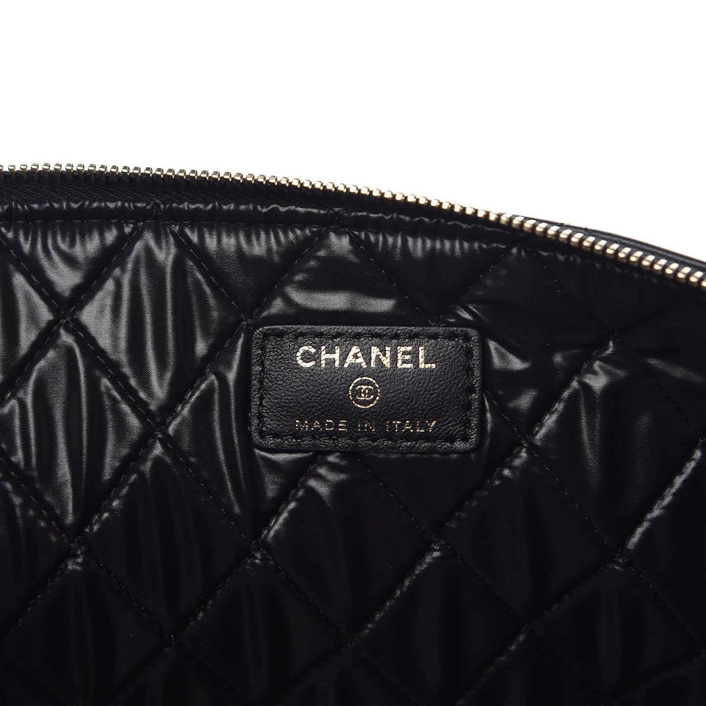 Lambskin Bi Quilted Medium Cosmetic Case Black