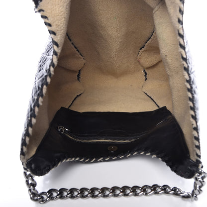 Stella McCartney Shaggy Deer Shearling Chain Falabella Tote Black 5 of 17