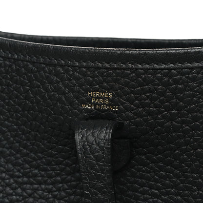 Hermes Taurillon Clemence Evelyne TPM Black 6 of 11